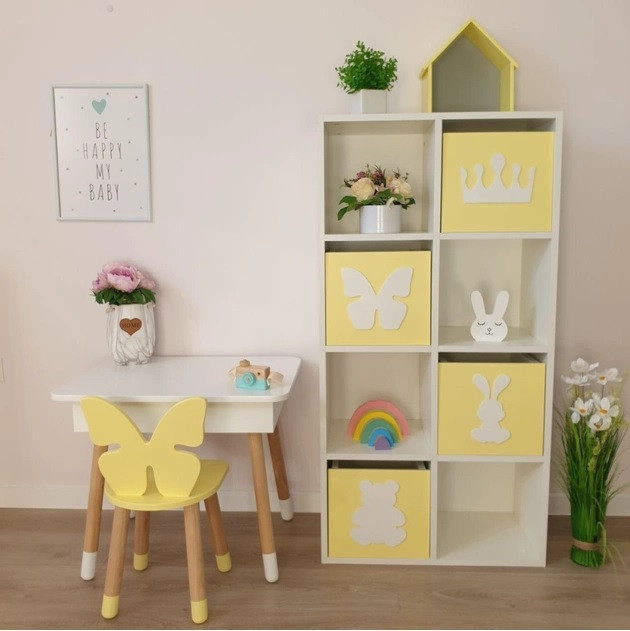 Стелаж для іграшок 4 ящиків 8 осередків Сонечко, фото 1