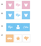 Стелаж в дитячу кімнату для іграшок на 6 осередків, 4 ящики, фото 10