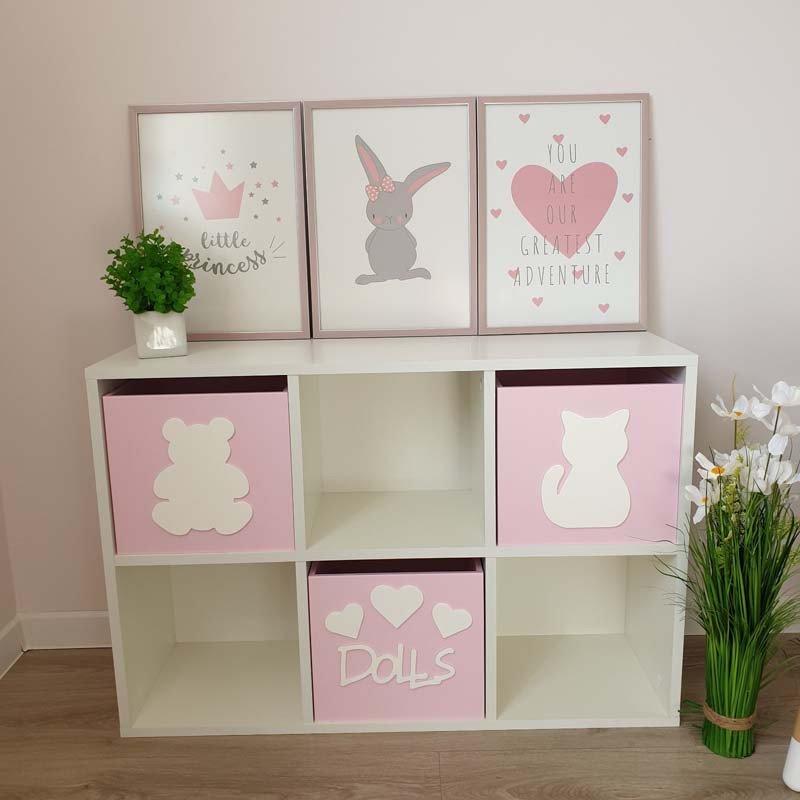Стелаж в дитячу кімнату для іграшок на 6 осередків, 3 ящики, фото 1
