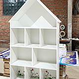 Стелаж для іграшок Замок, 8 ЯЧЕЕК. Колір білий, фото 2