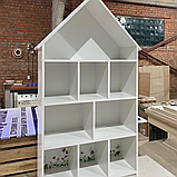 Стелаж для іграшок Замок, 8 ЯЧЕЕК. Колір білий, фото 3