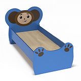 🛏️ Ліжко ясельне з бортиками «Чебурашка» DS-28 з малюнком 140 см, фото 3