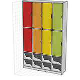 Шафа для одягу 8-секційна із полицями для взуття CNC Mebli Corporation DS-1142, фото 4