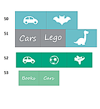 Стелажі для дитячих іграшок 8 ящиків 20 осередків, фото 9