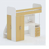 Ліжко-горище з шафою з робочою зоною Аракс DS-Araks 3, фото 7