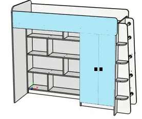 Ліжко дитяче зі столом і шафою Марія ST-212, фото 1