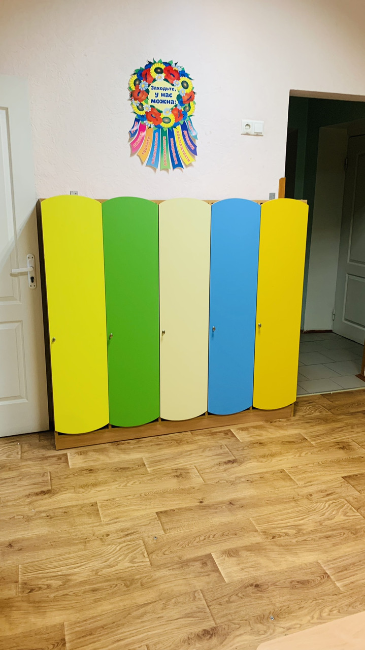 Шафа для дитячого одягу 5-ти секційний в садок., фото 1