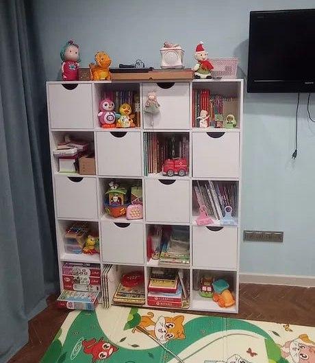 Стелажі для дитячих іграшок 8 ящиків 20 осередків, фото 1