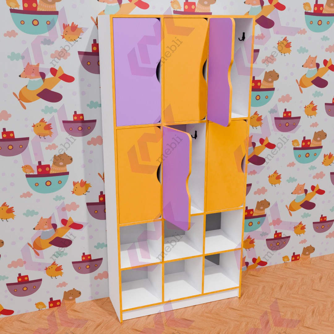 Шафа для одягу 6-секційна із полицями для взуття CNC Mebli Corporation DS-1141, фото 1