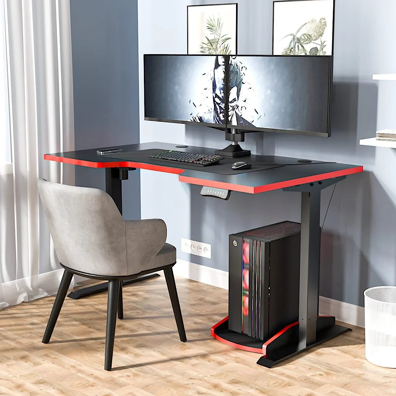 Геймерський стіл KING TOWER(колір ЧОРНИЙ 0076), фото 1