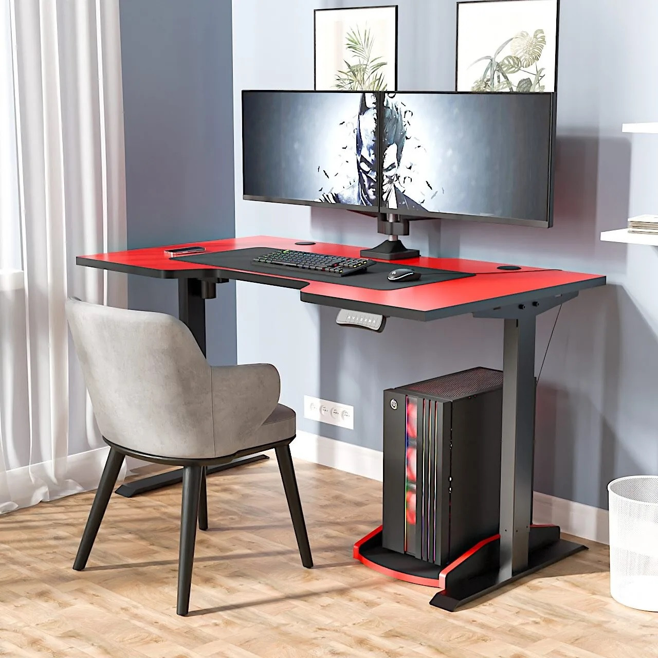 Геймерський стіл KING TOWER(колір ЧОРНИЙ 0076), фото 1