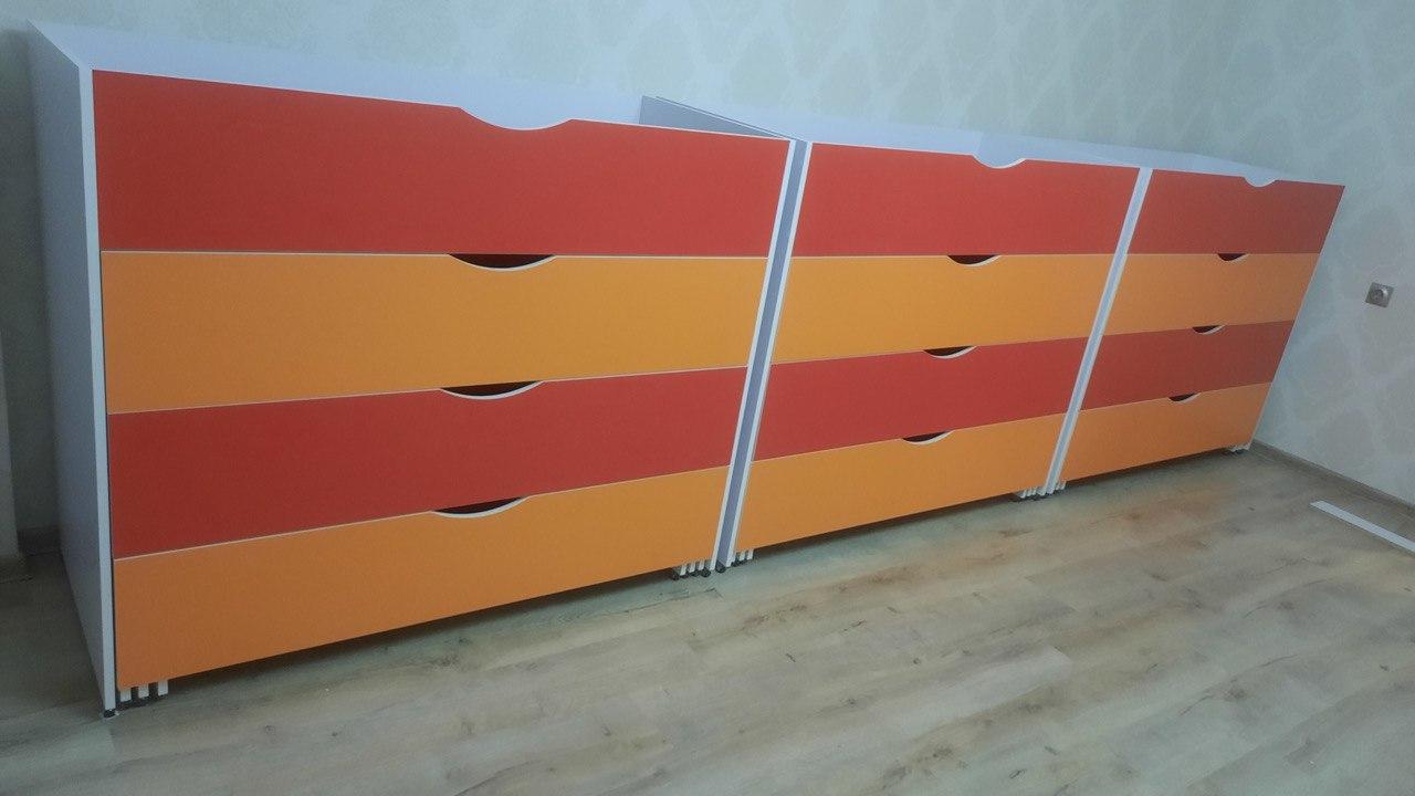 Ліжко 4-х ярусне c кришкою для дошкільних навчальних закладів DS-23, фото 1