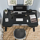 Геймерский стол STELS TOWER(цвет ЧОРНИЙ 0076/ БIЛА АЛЯСКА 0440 ), фото 6