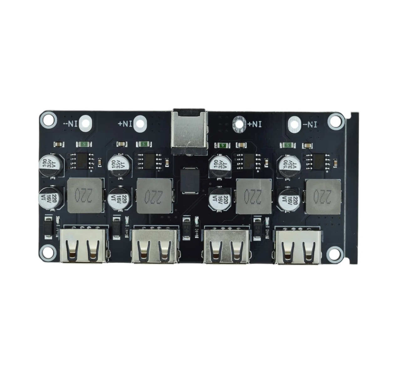 Понижуючий перетворювач IP6505T з підтримкою 7 протоколів швидкої зарядки, 4-USB по 18W