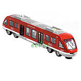 Іграшка поїзд швидкісний пасажирський зі світлозвуковими ефектами 44 см Червоний (59333), фото 6