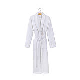 Халат махровий Lotus Home - Basic Soft білий L, фото 4