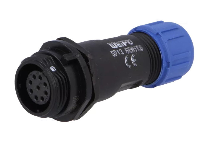 Конектор WEIPU SP1311C/S9 9pin мама IP68, фото 1
