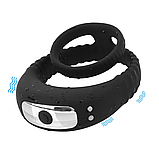 Віброкільце для продовження статевого акту, Подвійне ерекційне кільце для члена з вібрацією, Інтимні іграшки, фото 6