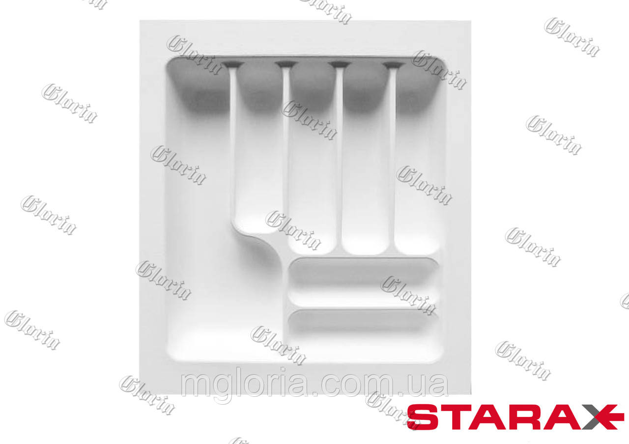 Лоток для столового приладдя Starax білий S-2286-WР 550 мм