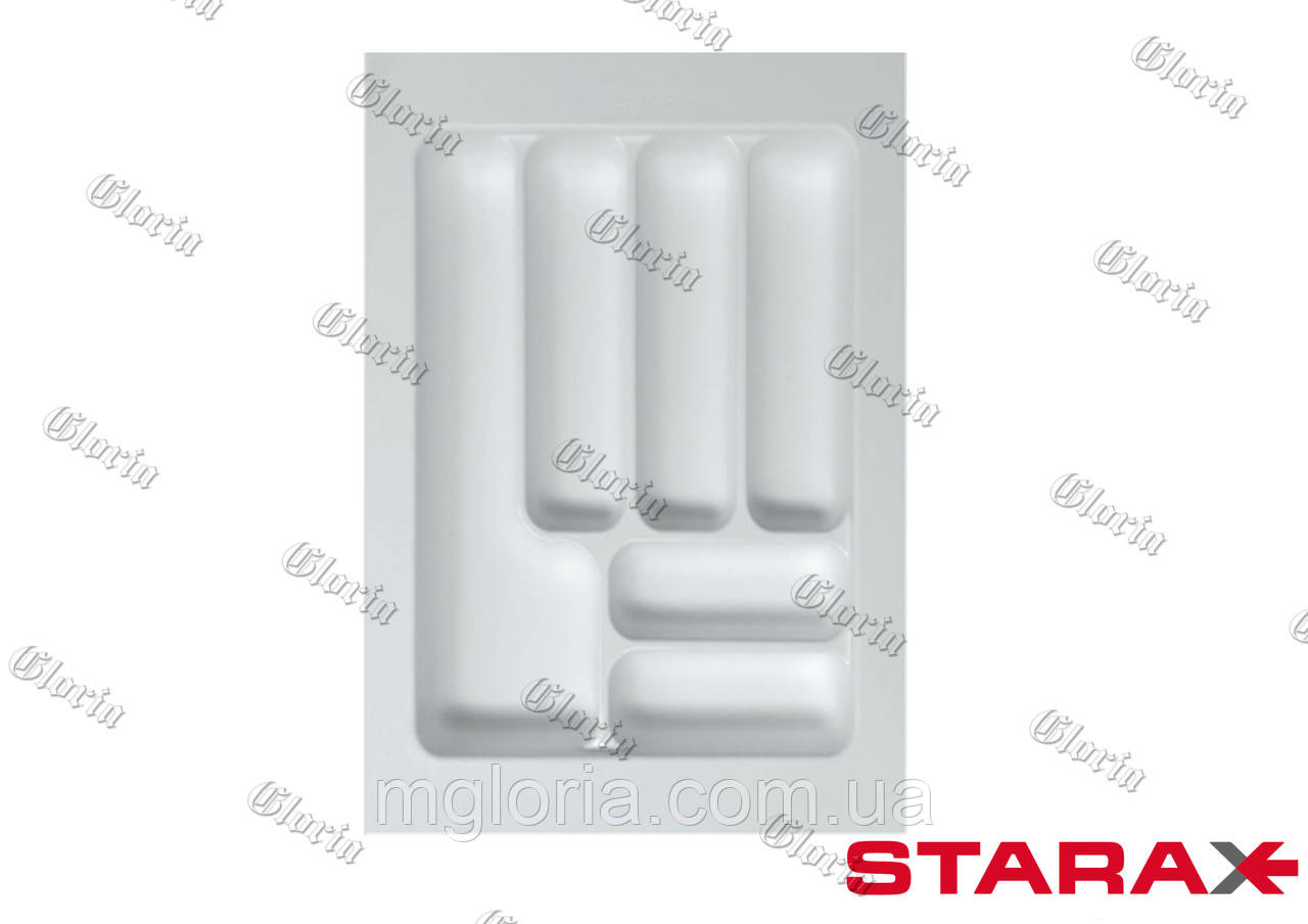 Лоток для столових приборів Starax білий S-2284-WP 450 мм, фото 1