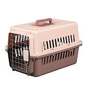 Контейнер перенесення для собак та котів 48Х32Х30 см. для домашніх тварин вагою до 5 кг Бежевий