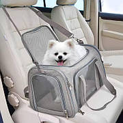 Сумка переноска для домашніх тварин розмір M 45х30х30 см Сірий