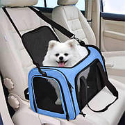 Сумка переноска для домашніх тварин розмір M 45х30х30 см Синій