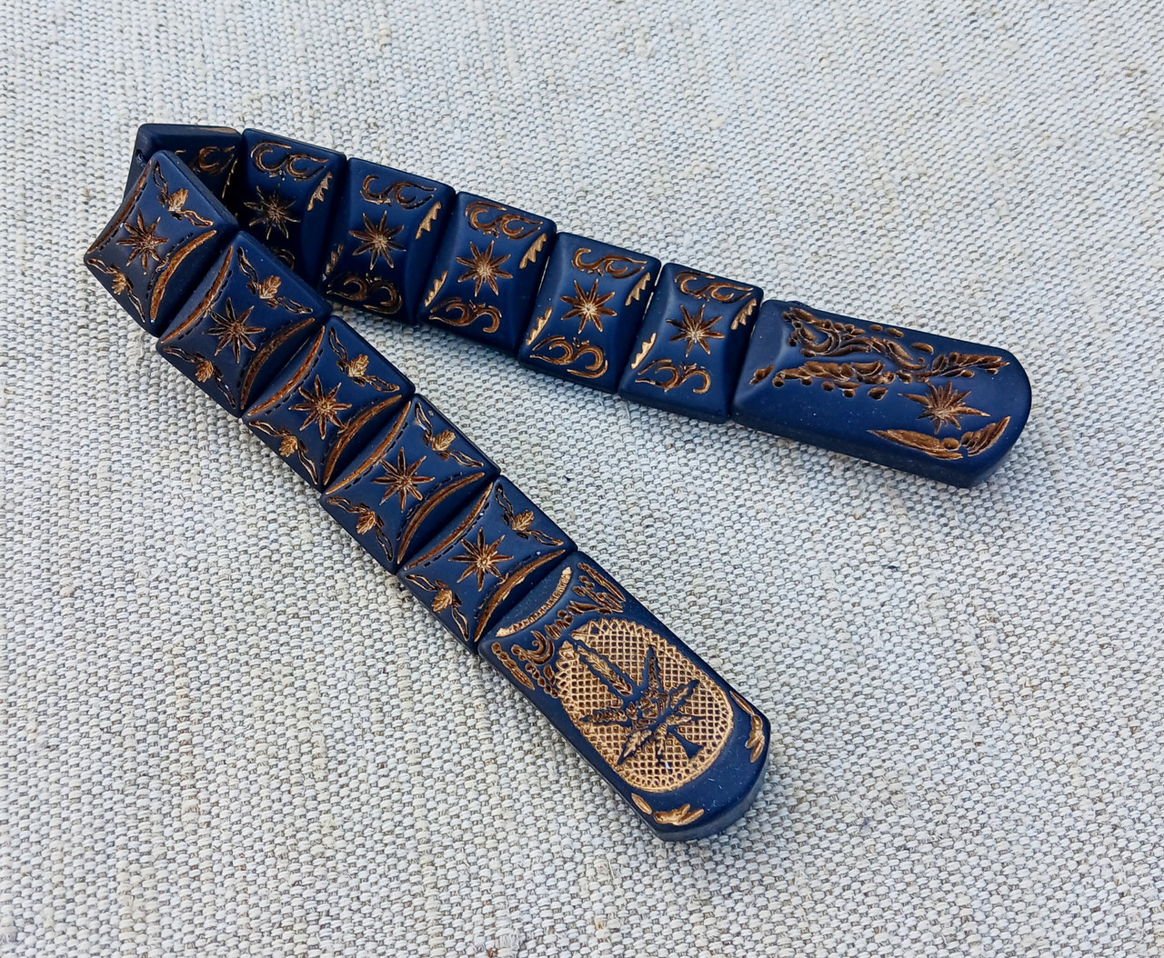 Чотки перекидні "Орнамент+Лист", покриття бронза