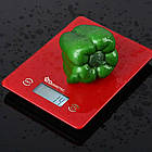 Кухонні ваги до 7 кг, DOMОTEC MS-912, Червоні / Сенсорні ваги електронні / Ваги для кухні, фото 5