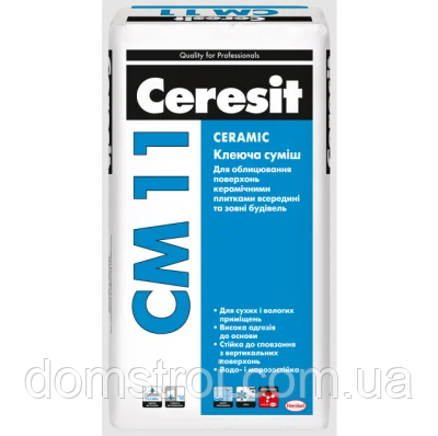 Клей для плитки CERESIT CM-11 Ceramic (25 кг)