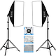 Набір постійного студійного світла 2 софтбоксу Puluz 50x70 cm на одну лампу Е27, фото 2