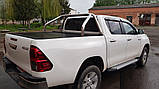 Бокові пороги Allmond Grey (2 шт., алюміній) для Toyota Hilux 2015- рр, фото 6
