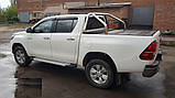 Бокові пороги Allmond Grey (2 шт., алюміній) для Toyota Hilux 2015- рр, фото 7