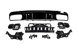 Задний диффузор с насадками Black (Дизайн С63 2018-2021) для Mercedes C-сlass W205, фото 3