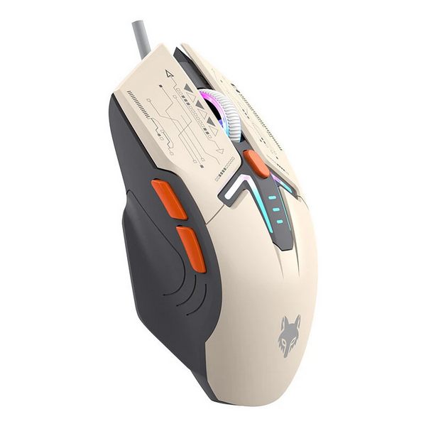 Дротова ігрова миша XUNFOX H6 RGB Механічний стиль 3600 DPI