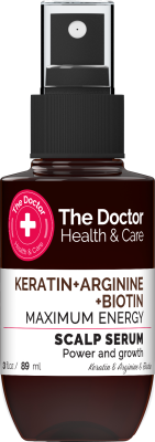 Сироватка для волосся The Doctor Health&Care Keratin + Arginine + Biotin Максимум енергії 89 мл