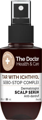Сироватка для волосся The Doctor Health&Care Tar with Ichthyol + Sebo-Stop complex Проти лупи 89 мл, фото 1