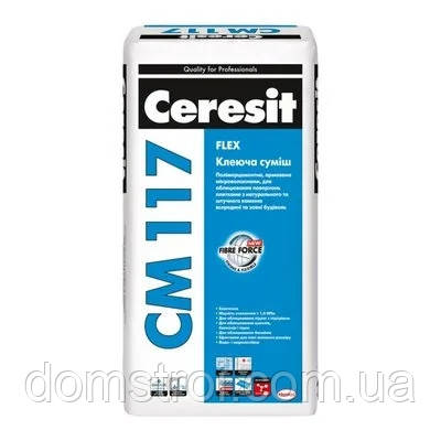 Клей для плитки Ceresit CM-117 «FLEXIBLE» (25 кг)
