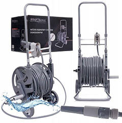 Садова катушка, візок зі шлангом 45м+2м 1/2" Kraft&Dele KD2078