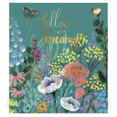 Популярний! Зошит Yes А5 Follow your dreams 48 аркушів клітинка (766872) - Краща якість тільки на Nukleon.com.ua