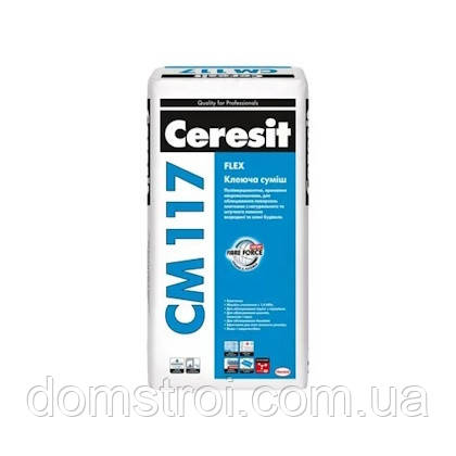 Клей для плитки Ceresit CM-117 «FLEXIBLE» (5 кг), фото 1