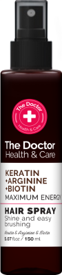 Спрей для волосся The Doctor Health&Care Keratin + Arginine + Biotin Максимум енергії 150 мл