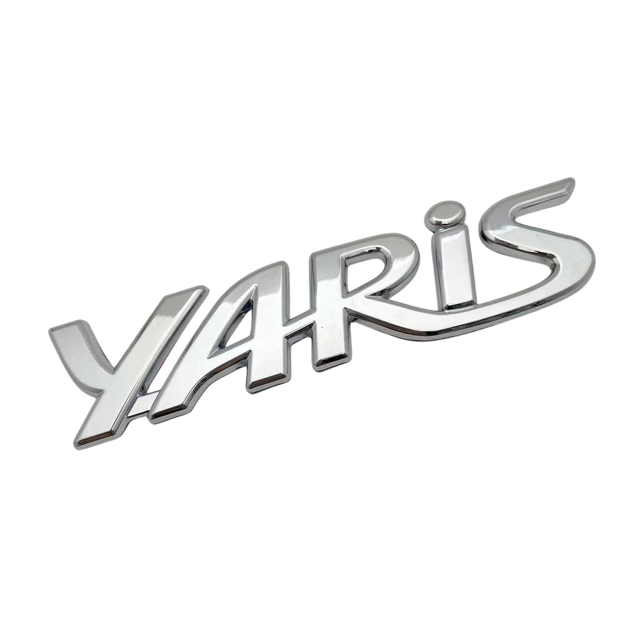 Емблема напис YARIS для Toyota хром 135х30мм метал (на скотчі), фото 1