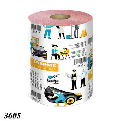 Паперові рушники Альбатрос із тисненням одношарові d 145 м (6шт)