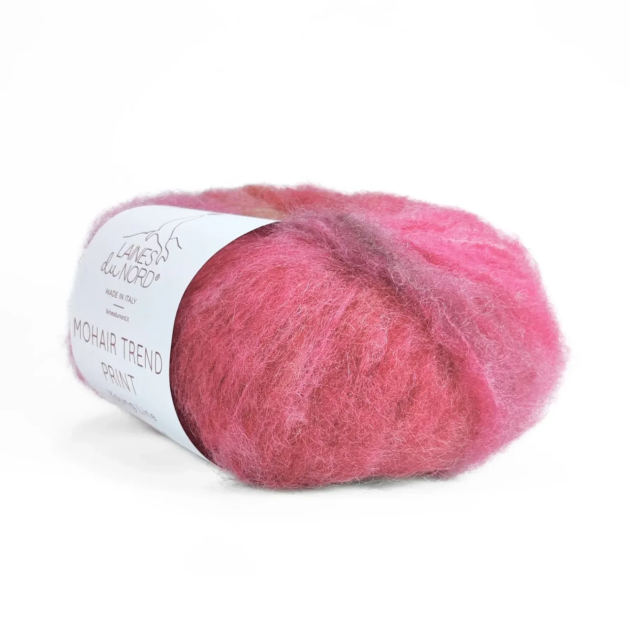 Пряжа Mohair Trend Print/Мохер Тренд Прінт, фіолетовий-сірий-рожевий 6, Laines du Nord