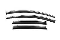 Дефлекторы окон VW ID 4 с хром окантовкой из нержавейки