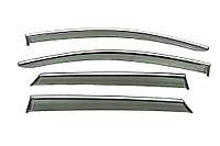 Дефлекторы окон Toyota BZ4X с хром окантовкой из нержавейки