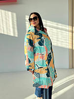 Трендовий жіночий легкий демісезонний подовжений плащ ''Лотос''
