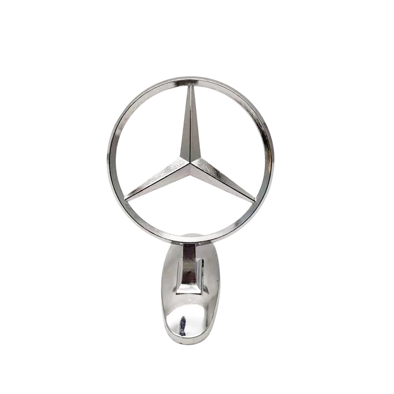 Емблема приціл на капот Mercedes Хром на скотчі (сплав), фото 1