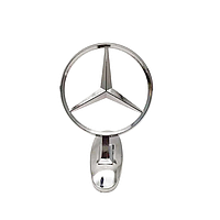 Емблема приціл на капот Mercedes Хром на скотчі (сплав)